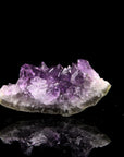 Amethyst Kristall für Klarheit, fördert spirituelle Klarheit, violette Kristallstruktur.
