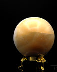Achat Kugel Planet, Heilstein für innere Ausgeglichenheit, glatte bunte Oberfläche.