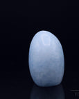 Strahlender Blauer Calcit, Heilstein für meditative Kommunikation, blaue Oberfläche.