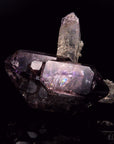Klarer Brandbergamethyst, fördert energetische Harmonie, durchsichtige violette Oberfläche.