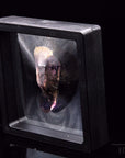 Klarer Brandbergamethyst, Heilstein für spirituelle Intuition, violette Struktur.