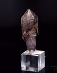 Klarer Brandbergamethyst, Heilstein für spirituellen Schutz, violette Struktur.