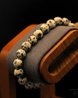 Dalmatiner Jaspis Armband – 8 mm Perlen – Spirituelle Erdung-Perlen