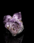 Violetter Amethyst Kristall, fördert intuitive Klarheit, violette natürliche Struktur.