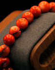 Korallenstein Armband – 8 mm Perlen – Reinigende Ritual-Perlenkette