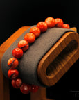 Korallenstein Armband – 8 mm Perlen – Reinigende Ritual-Perlenkette