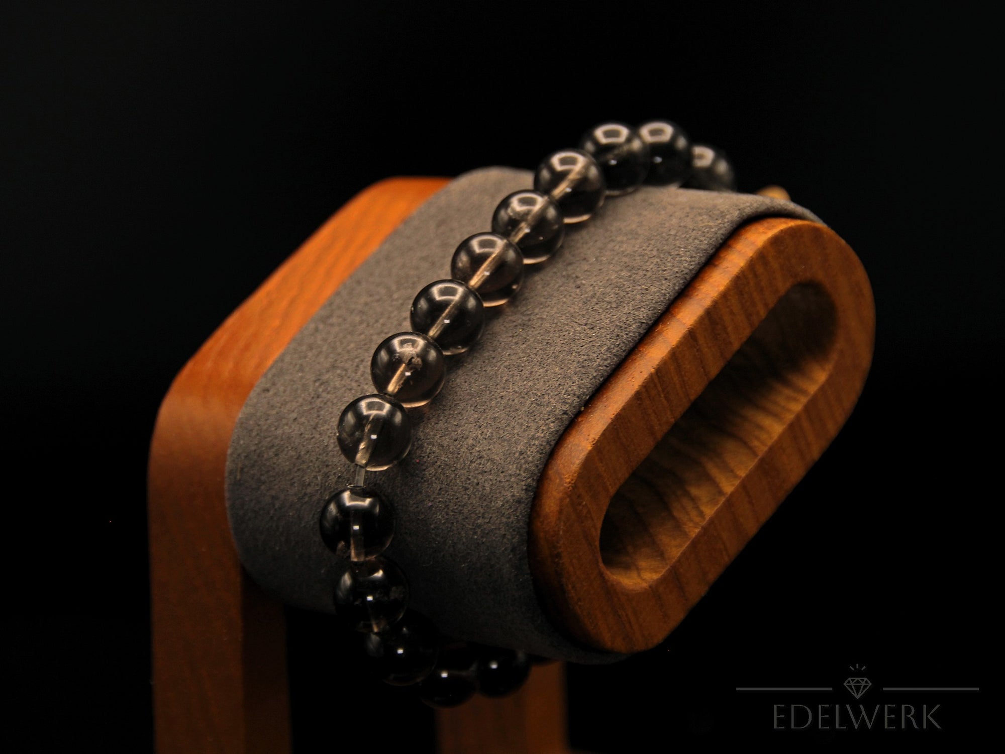 Meteorit Armband – 8 mm Perlen – Meditationsperlen aus Kristall