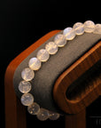 Mondstein Armband – 10 mm Perlen – Lichtarbeit mit Perlen