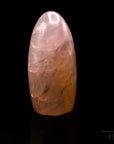 Klarer Rosenquarz, Heilstein für meditative Ruhe, rosa Kristalloberfläche.