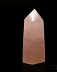 Klarer Rosenquarz, fördert spirituelle Klarheit, rosa natürliche Form.