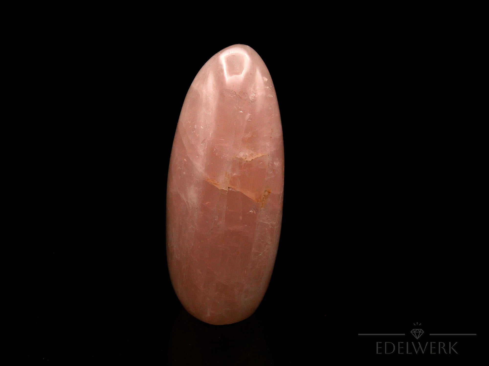 Natürlicher Rosenquarz, Heilstein für energetische Harmonie, rosa ungeschliffene Form.