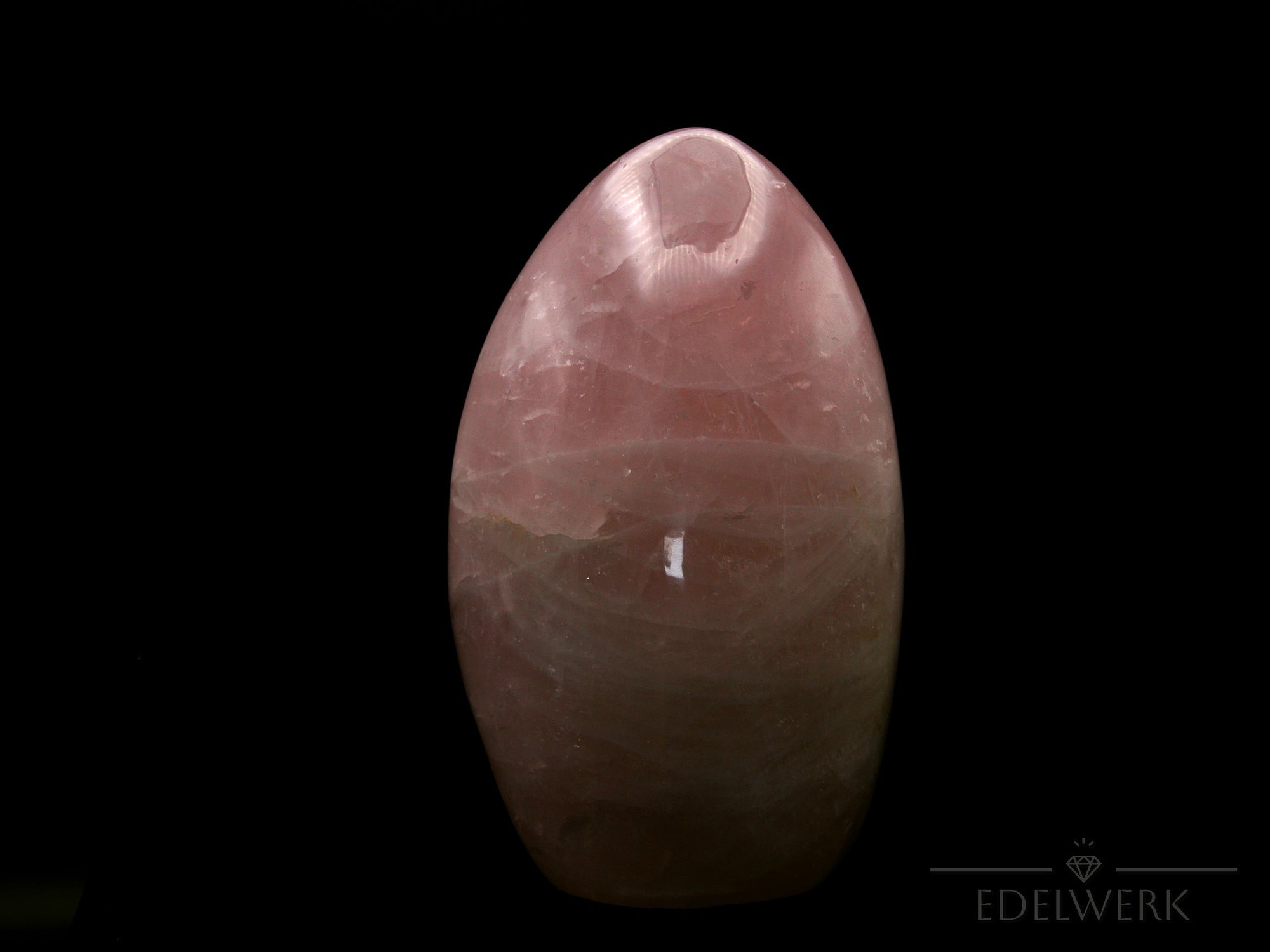 Natürlicher Rosenquarz, Heilstein für spirituelle Schutz, rosa Kristallform.
