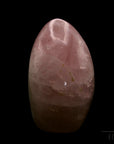 Rosenquarz Heilstein, Heilstein für spirituelle Liebe, rosa glänzende Form.