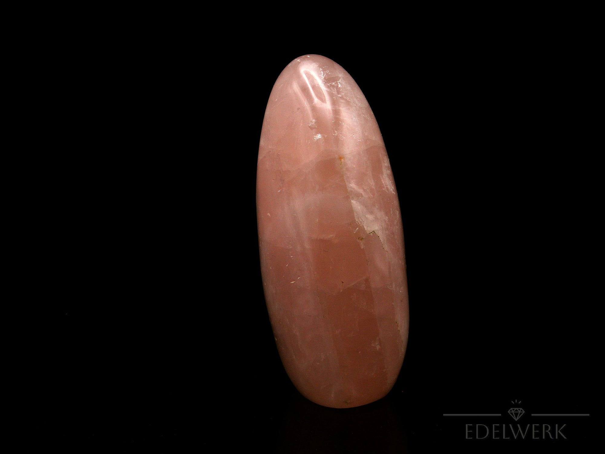 Natürlicher Rosenquarz, Heilstein für meditative Klarheit, rosa Kristallform.