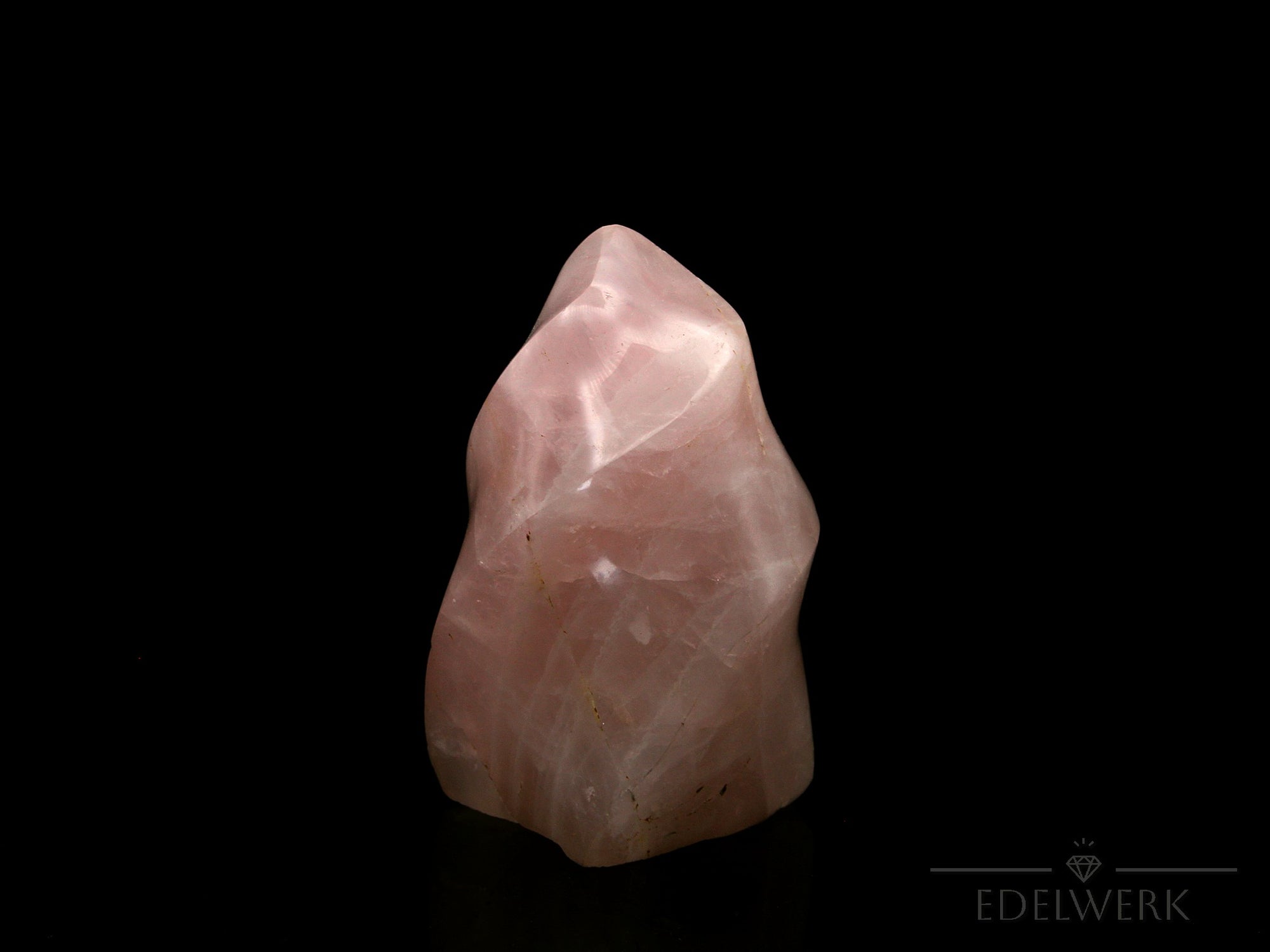 Natürlicher Rosenquarz, Heilstein für spirituelle Liebe, rosa Form.