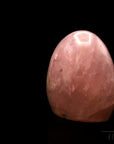 Klarer Rosenquarz, Heilstein für klare Energie, rosa Kristallform.