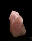 Klarer Rosenquarz, Heilstein für klare Energie, rosa Kristallform.