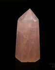 Klarer Rosenquarz, Heilstein für klare Energie, rosa Kristallform.