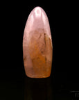 Klarer Rosenquarz, fördert energetische Klarheit, rosa natürliche Form.