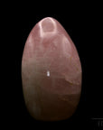 Natürlicher Rosenquarz, Heilstein für klare Meditation, rosa ungeschliffene Form.