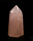 Klarer Rosenquarz, Heilstein für meditative Ruhe, durchsichtige rosa Struktur.