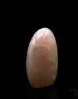 Klarer Rosenquarz, Heilstein für meditative Harmonie, rosa Kristallform.