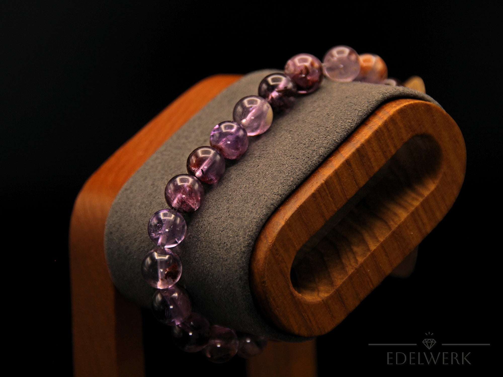 Super-Seven Armband – 8 mm Perlen – Balance der Elemente in Perlen