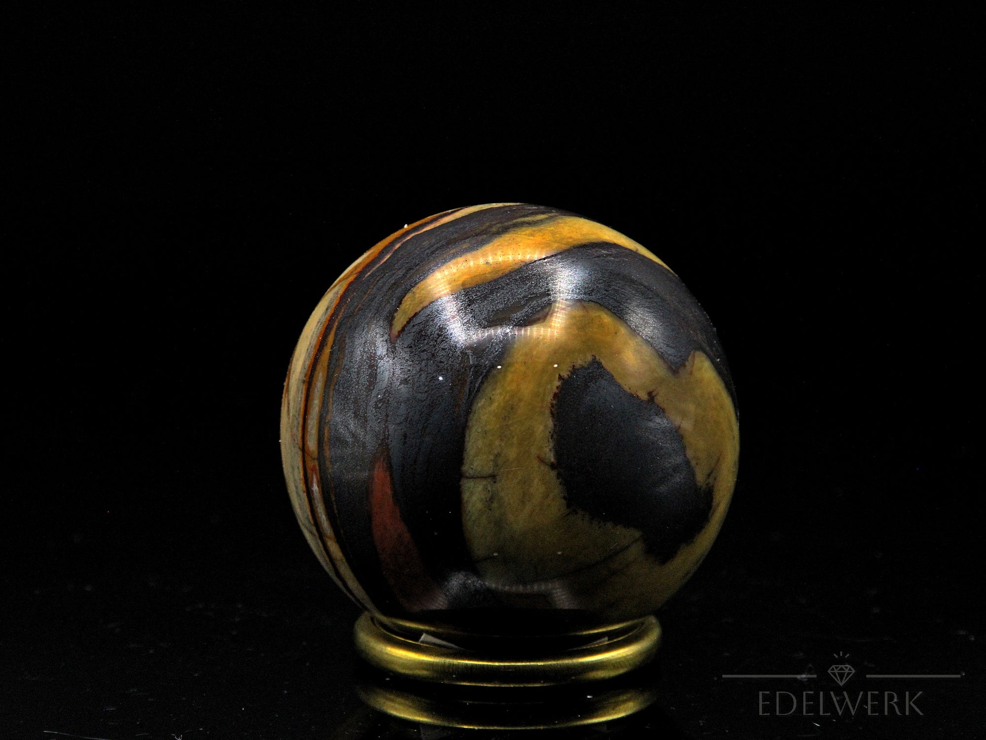 Tigeraugen Kugel Planet, fördert spirituelle Meditation, gold-braune Kugelstruktur.