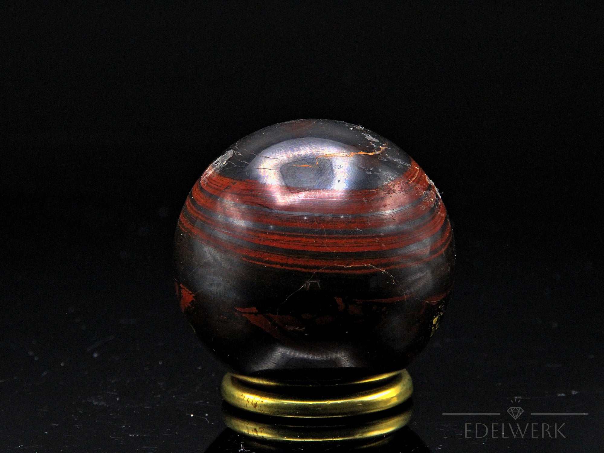 Tigeraugen Kugel Planet, Heilstein für spirituelle Ruhe, glatte gold-braune Oberfläche.