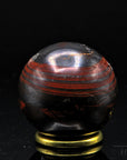 Tigeraugen Kugel Planet, Heilstein für spirituelle Ruhe, glatte gold-braune Oberfläche.