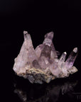 Strahlender Brandbergamethyst, fördert meditative Klarheit, violette strahlende Kristalle.