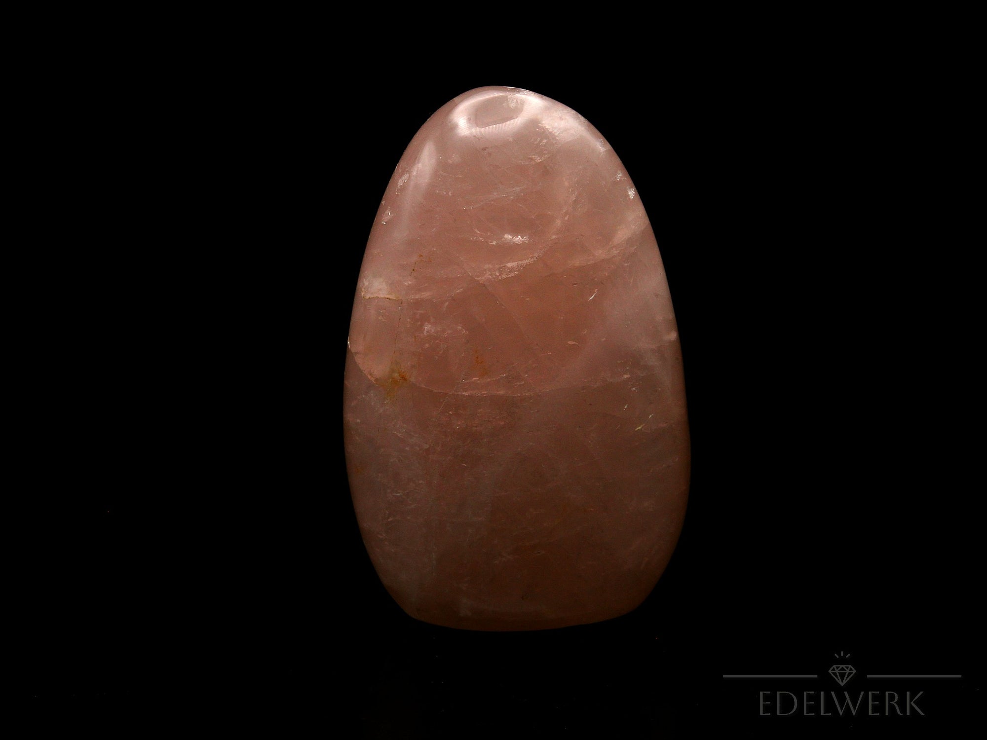 Natürlicher Rosenquarz, Heilstein für spirituelle Harmonie, rosa Form.